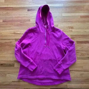 ATHLETA x Pink Half Zip Hoodie Fuzzy Inside l SIZE MEDIUM l Cozy Winter CozyCore